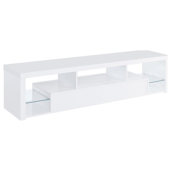 Jude - 2-Drawer Engineered Wood TV Stand - High Gloss White