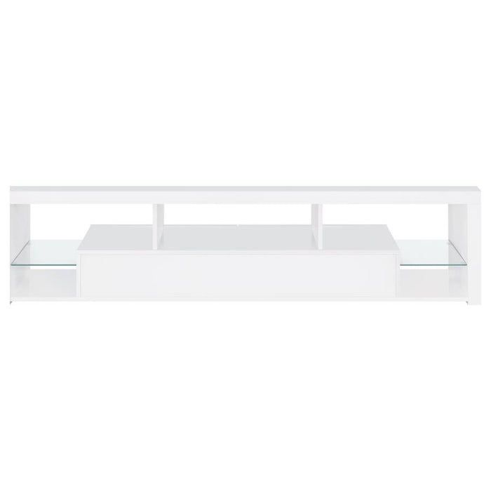 Jude - 2-Drawer Engineered Wood TV Stand - High Gloss White
