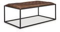 Junsor Cocktail Ottoman Brown and Black