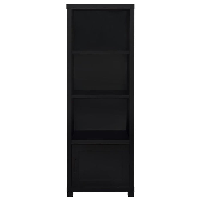 Jupiter - 3-Shelf Engineered Wood Media Tower - Black