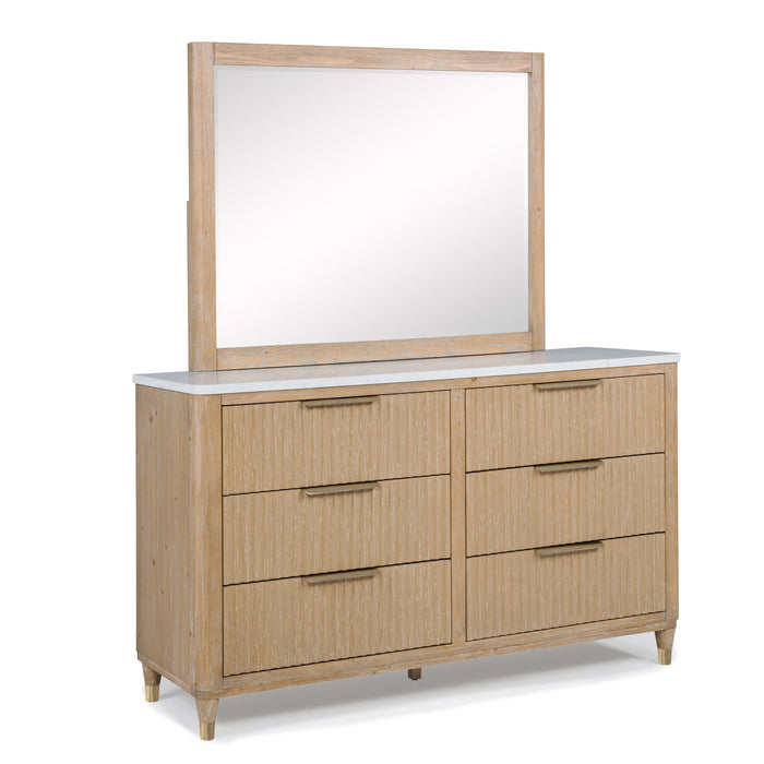 Kara Dresser Mirror-Cerused Natural