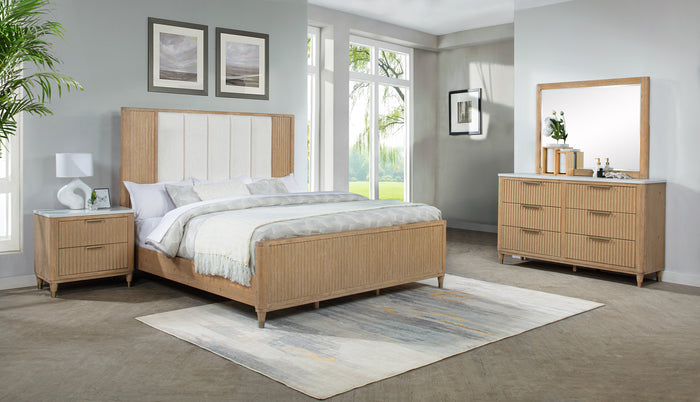 Kara Dresser Mirror-Cerused Natural