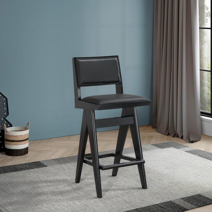 Keira - Bar Stool (Set of 2) - Black by Ashcroft Furniture | Bel Furniture