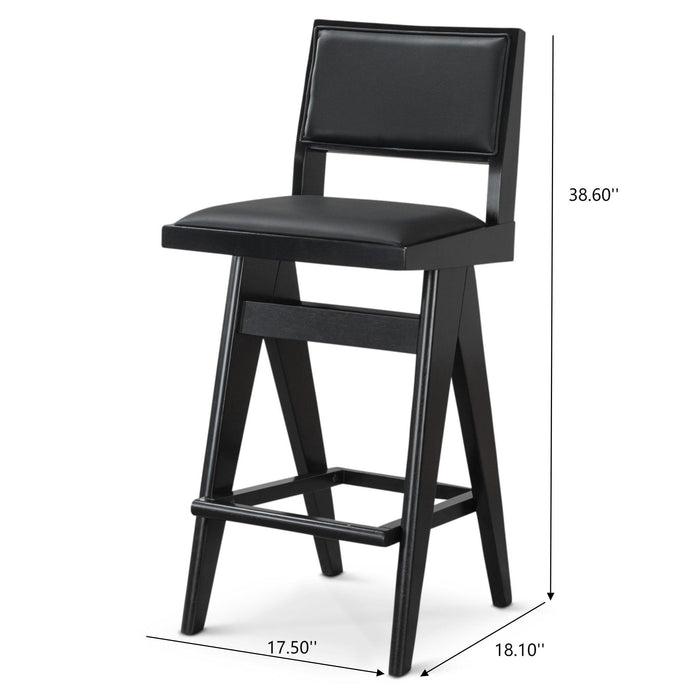 Keira - Bar Stool (Set of 2) - Black - view 8