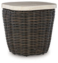 Kimora - Beige / Dark Brown - Square End Table by Signature Design by Ashley® | Bel Furniture