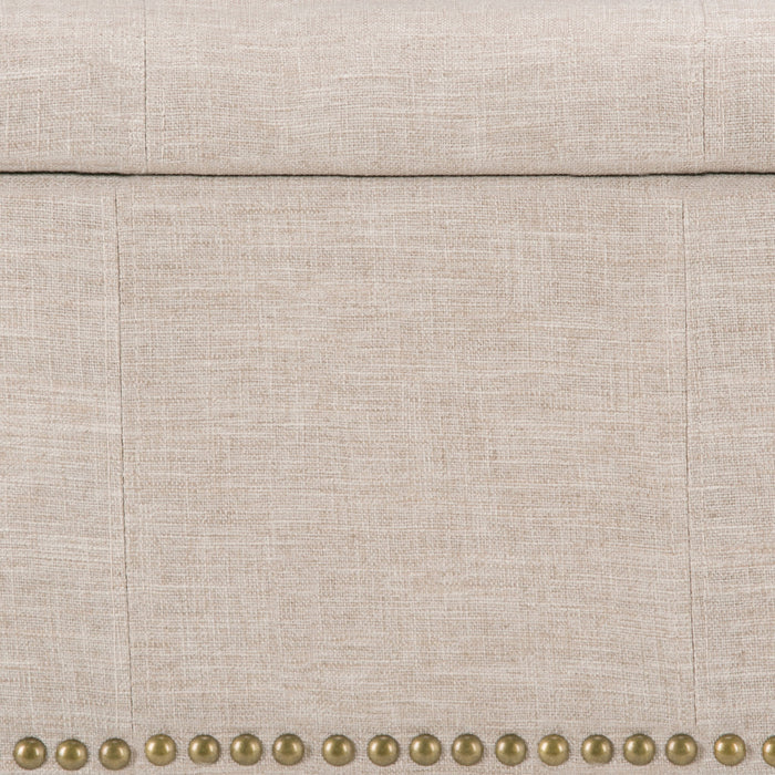 Kingsley - Upholstered Large Storage Ottoman - view 7