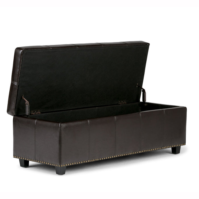 Kingsley - Upholstered Large Storage Ottoman - view 10