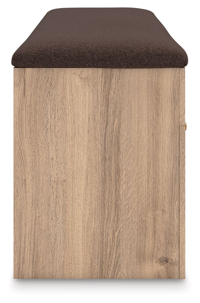 Kinlanni - Bedroom Upholstered Storage Bench - Tan / Brown - view 4