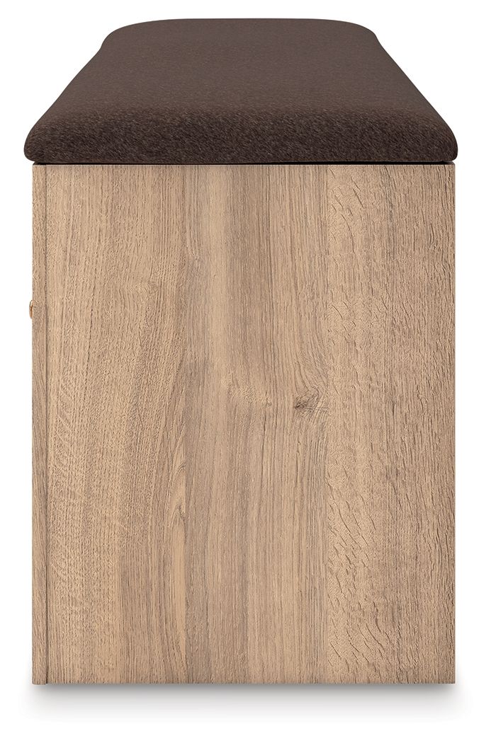 Kinlanni - Bedroom Upholstered Storage Bench - Tan / Brown - view 6