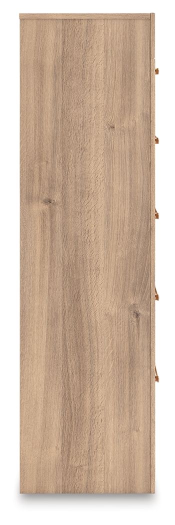 Kinlanni - Five Drawer Chest - Tan - view 2