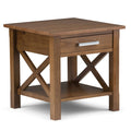 Kitchener - End Table - Medium Saddle Brown by Simpli-Home | Bel Furniture