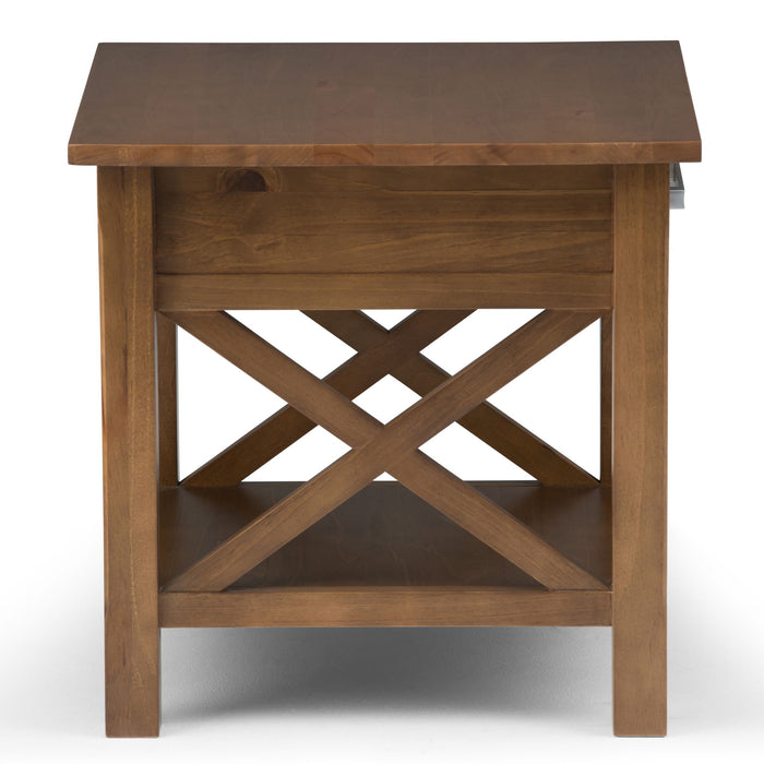 Kitchener - End Table - Medium Saddle Brown by Simpli-Home | Bel Furniture