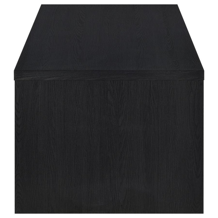 Knapp - Lift Top Cocktail Coffee Table With Dual Drawers - Black