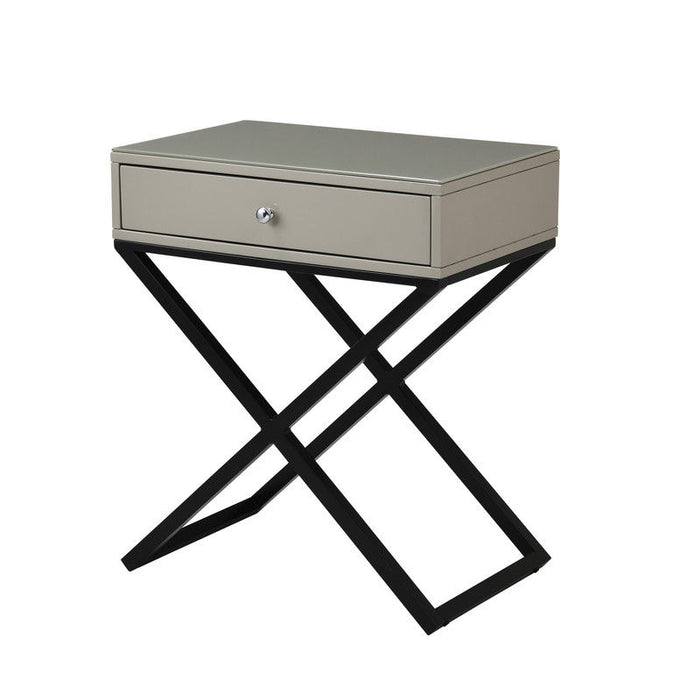 Koda - End Side Table Nightstand, Drawer And Cross Base - view 4
