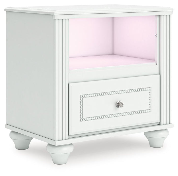 Kozlani - One Drawer Night Stand - White - view 2