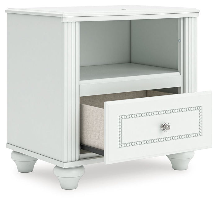 Kozlani - One Drawer Night Stand - White - view 4