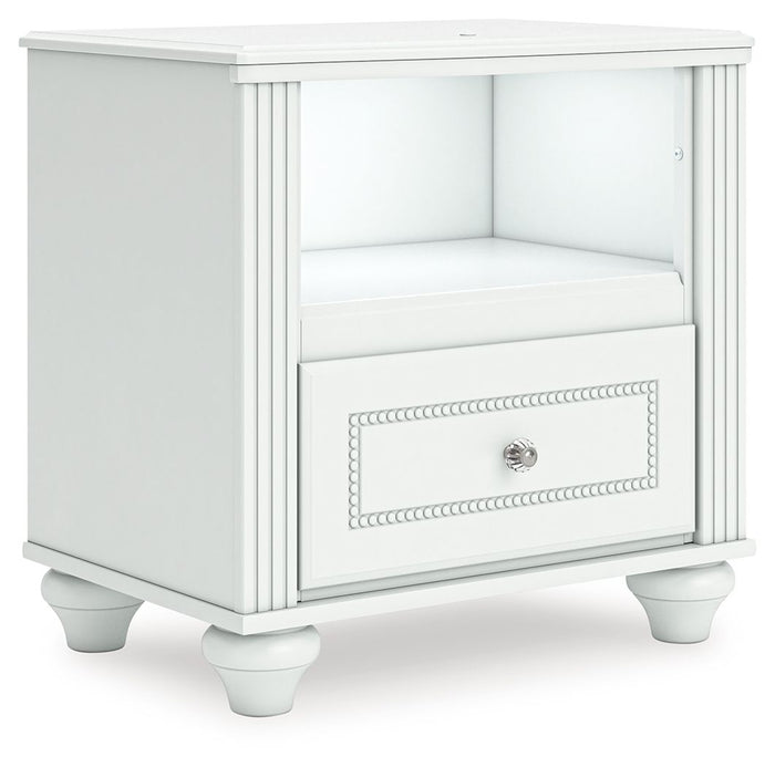 Kozlani - One Drawer Night Stand - White - view 5