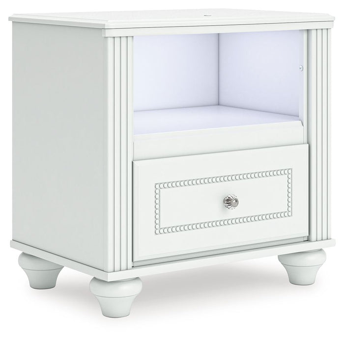 Kozlani - One Drawer Night Stand - White - view 6