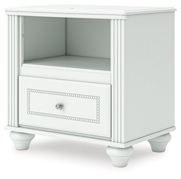 Kozlani - One Drawer Night Stand - White - view 8