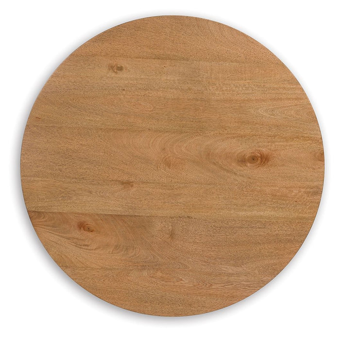 Kristiland - Light Brown - Round End Table by Signature Design by Ashley® | Bel Furniture
