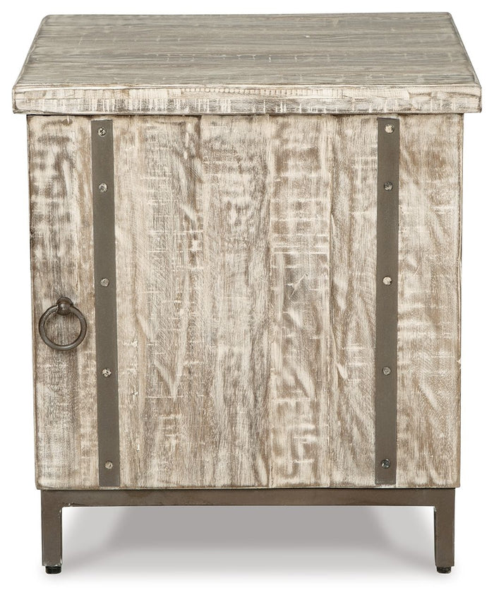 Laddford - Accent Cabinet - Shelf - Whitewash - view 3