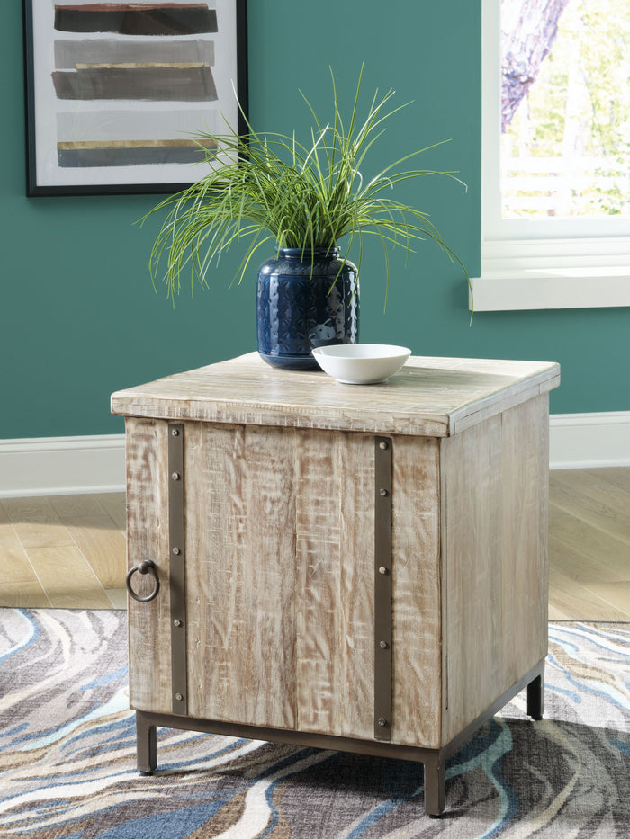 Laddford - Whitewash - Accent Cabinet - Shelf by Signature Design by Ashley® | Bel Furniture