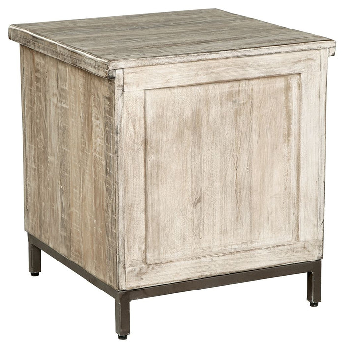 Laddford - Whitewash - Accent Cabinet - Shelf by Signature Design by Ashley® | Bel Furniture