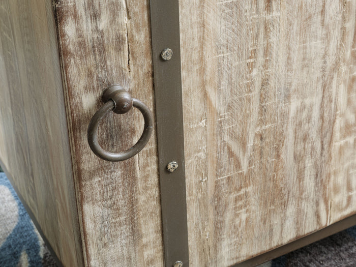 Laddford - Whitewash - Accent Cabinet - Shelf by Signature Design by Ashley® | Bel Furniture
