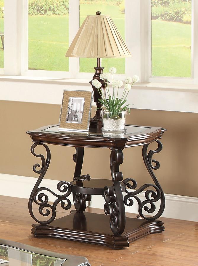 Laney - 1-Shelf Glass Top Rectangular Table