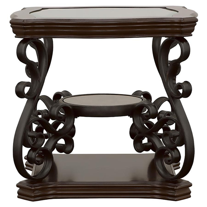Laney - 1-Shelf Glass Top Rectangular Table
