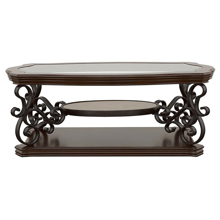Laney - 1-Shelf Glass Top Rectangular Table