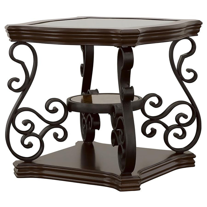 Laney - 1-Shelf Glass Top Rectangular Table