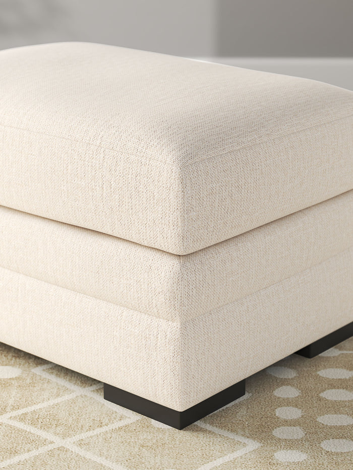 Lango - Jute - Ottoman by Benchcraft® | Bel Furniture