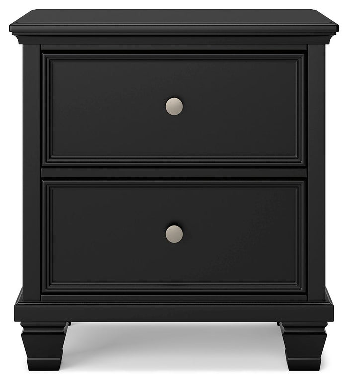 Lanolee - Black - Two Drawer Nightstand by Signature Design by Ashley® | Bel Furniture