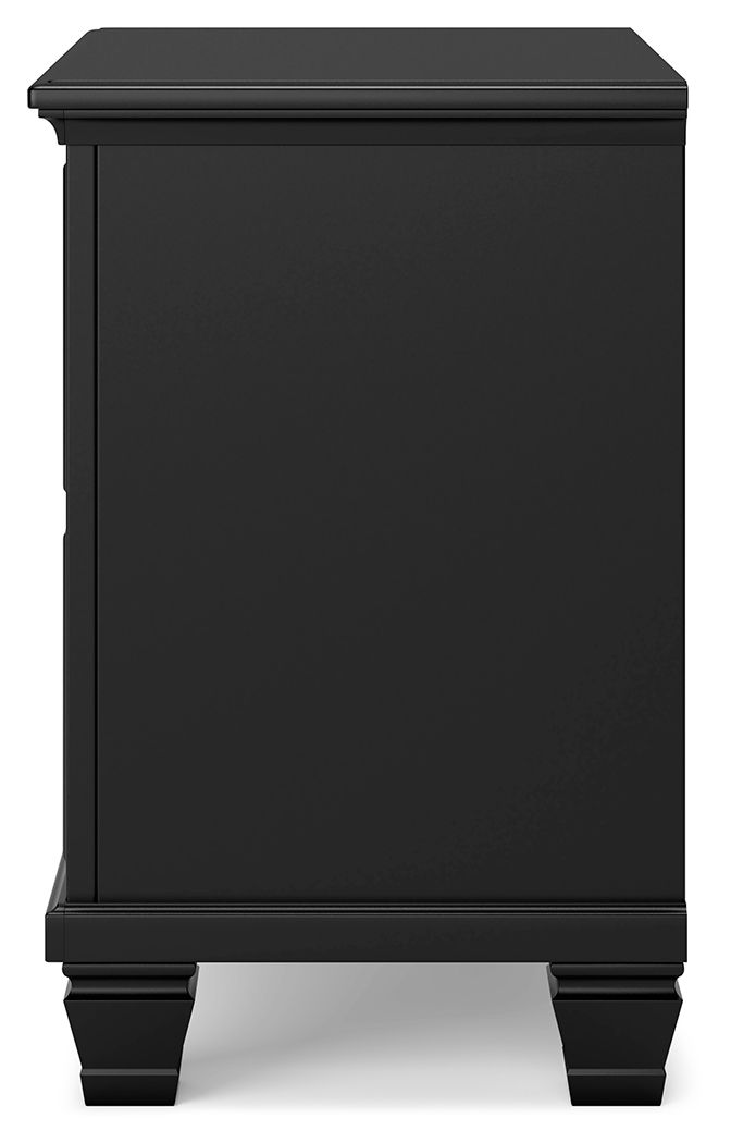 Lanolee - Black - Two Drawer Nightstand by Signature Design by Ashley® | Bel Furniture