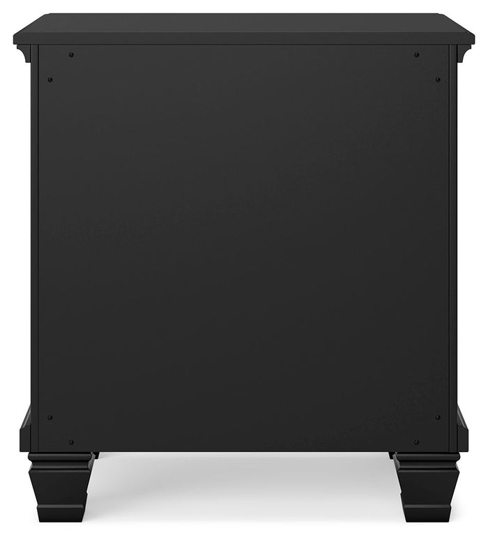 Lanolee - Black - Two Drawer Nightstand by Signature Design by Ashley® | Bel Furniture