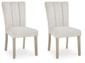 Larawyn Dining Upholstered Side Chair (Set of 2) Bisque