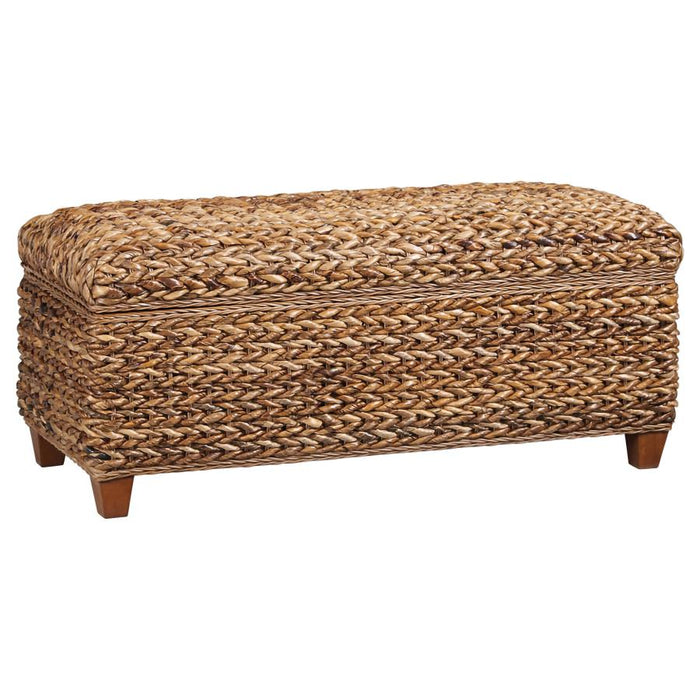 Laughton Hand Woven Banana Leaf Storage Trunk Amber