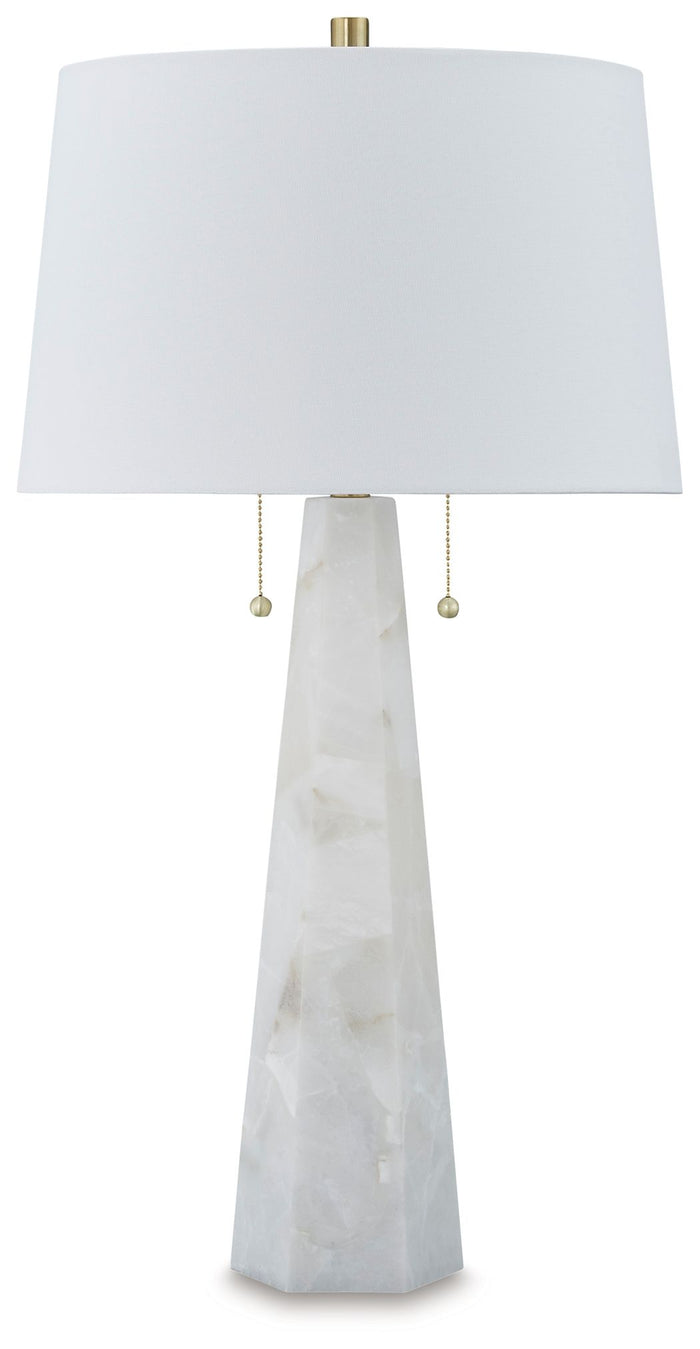 Laurellen - White - Alabaster Table Lamp by Signature Design by Ashley® | Bel Furniture