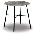 Laverford Round End Table Chrome and Black