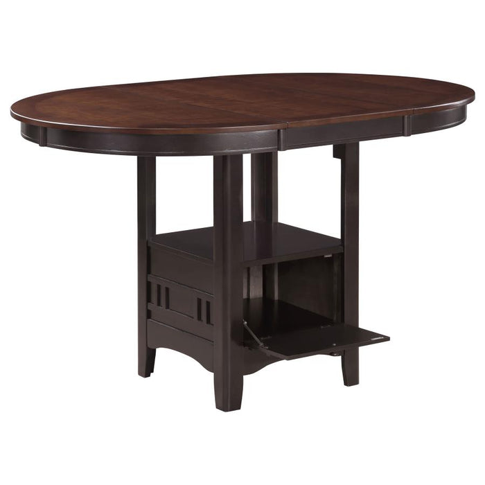 Lavon Oval Extension Counter Dining Table Light Chestnut