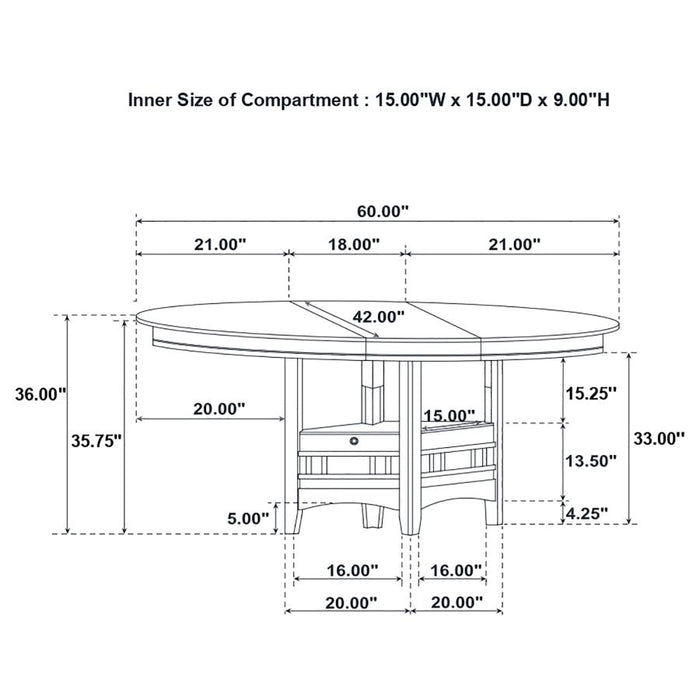 Lavon - Oval Extension Counter Dining Table - Light Chestnut