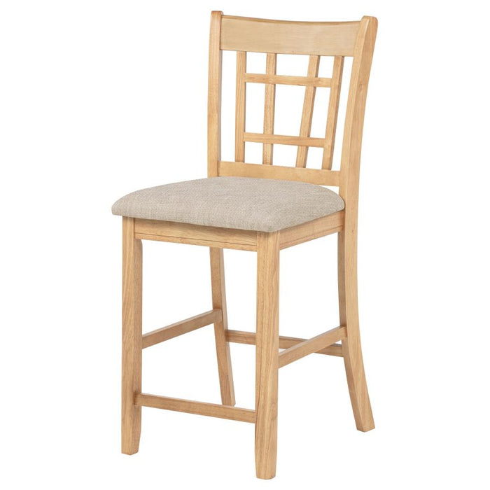 Lavon Wood Counter Height Dining Chair Grey and Light Oak (Set of 2)