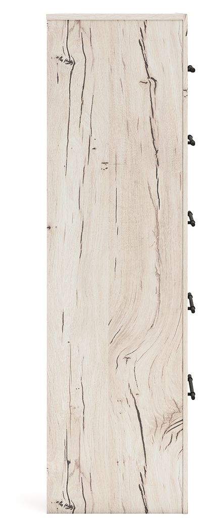 Lawroy - Light Natural - Five Drawer Chest by Benchcraft® | Bel Furniture
