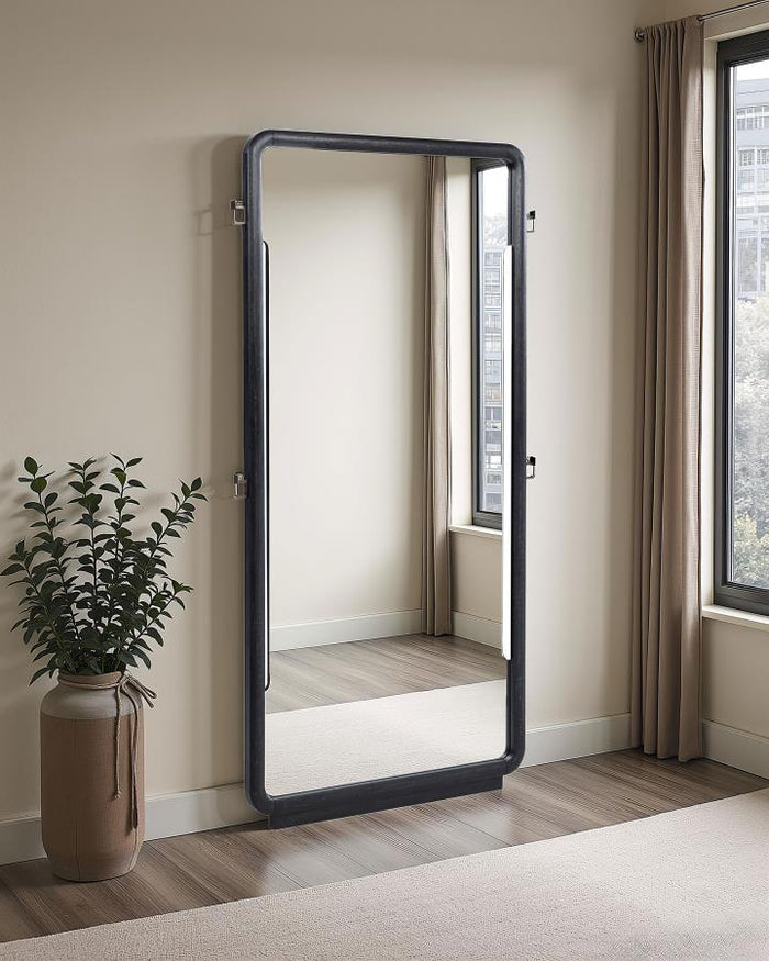 Leandro - 76" Full Length Floor Mirror - Burnished Black