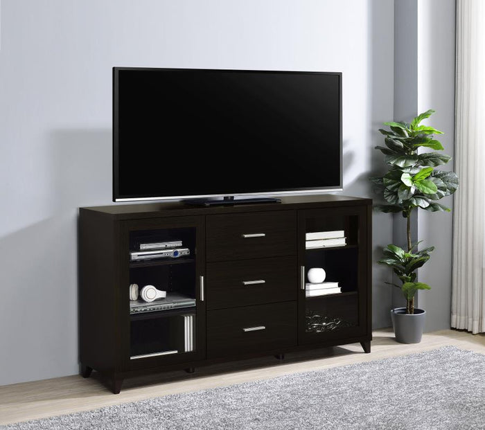 Lewes - 2 Door Engineered Wood TV Stand - Cappuccino