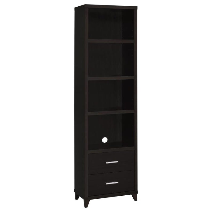 Lewes 4-Shelf Engineered Wood Media Tower Cappuccino