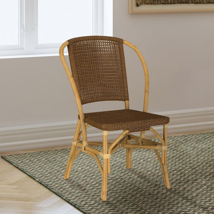 Lexley - Woven Rattan Dining Side Chair (Set of 2) - Brown