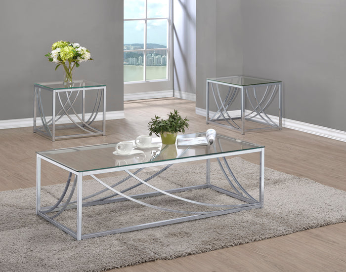 Pearl Silver / 3 Pc. Coffee Table, 2 End Tables