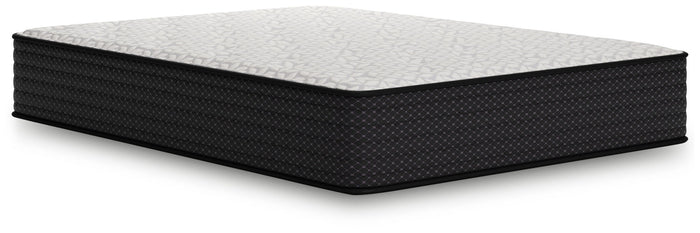 Limited Edition Plush innerspring mattress with black quilted sides and gray top surface - Bel Furniture